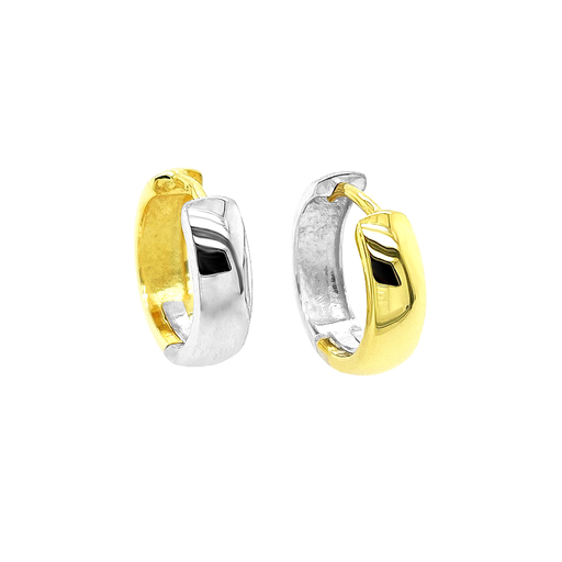 [GOR1100] Bicolor gold hoop earrings