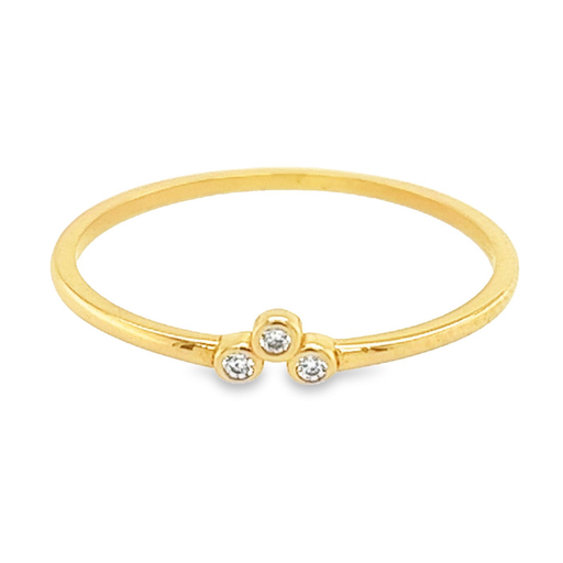 Geelgouden ring met Zirkonia stenen