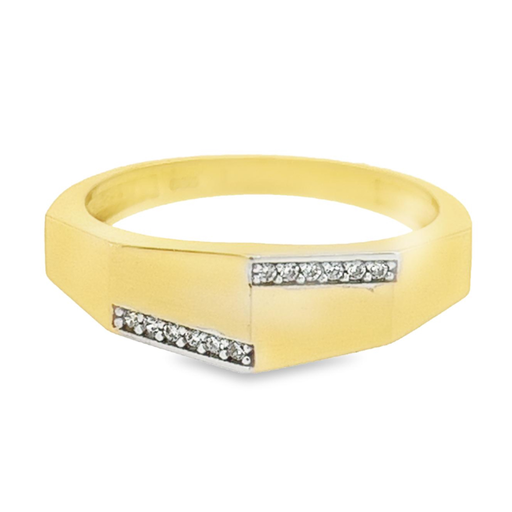[GR1276-52] Geelgouden ring met Zirkonia stenen
