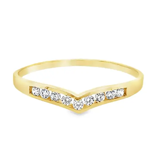 Geelgouden ring Fantasie met Zirkonia stenen