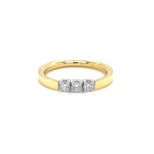 [GRE1355-54] Geelgouden ring met Diamant 0,25 Karaat