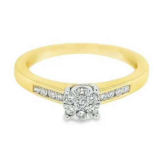 Yellow gold ring with Diamond 0.20 carats