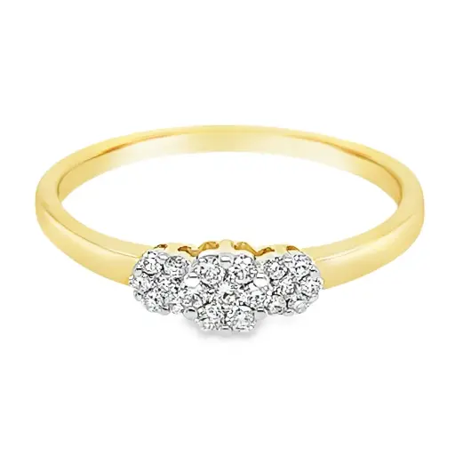 Geelgouden ring met Diamant 0,20 karaat