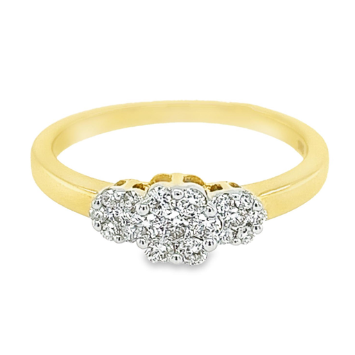 Yellow gold ring with diamond 0.30 carats