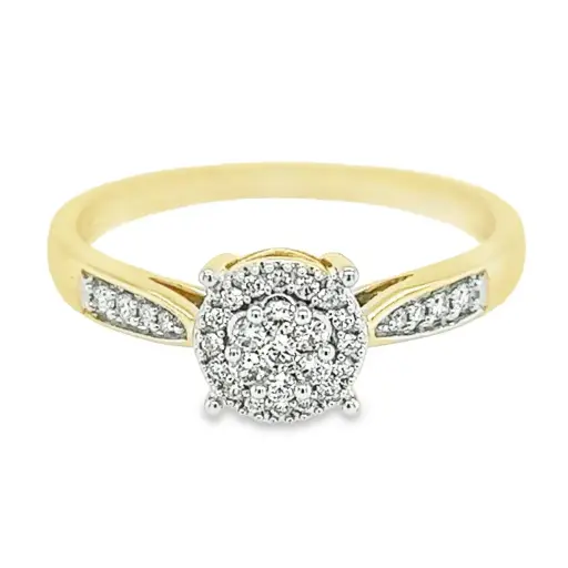 Geelgouden ring met 0,15 karaat Diamant