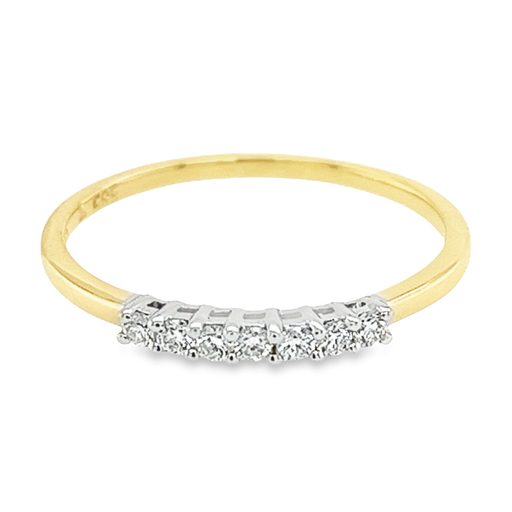 Bicolor gold ring with diamond 0.15 carats