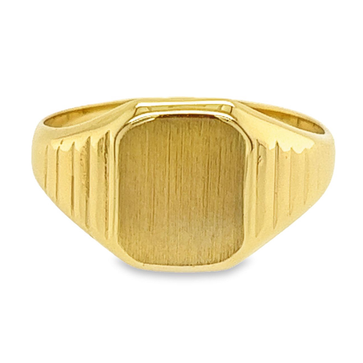 Yellow gold monogram ring small