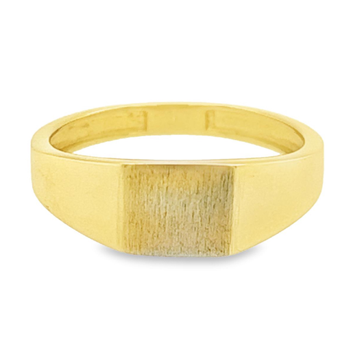 Geelgouden monogramring klein