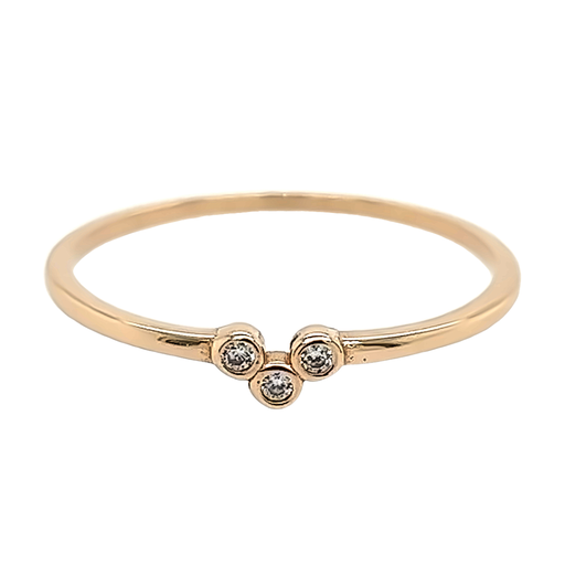 Rosé gouden ring met Zirkonia stenen