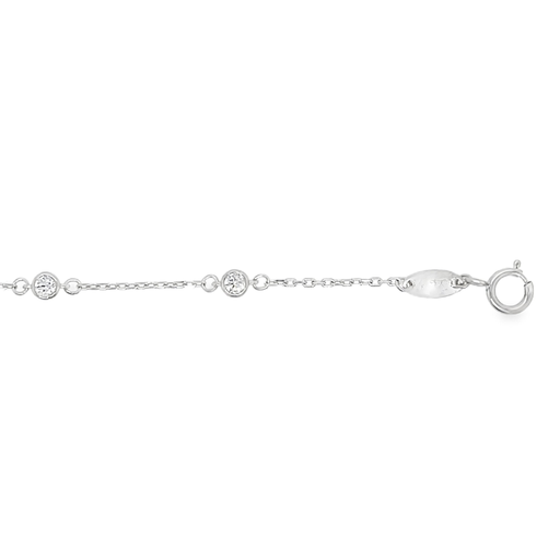 [WA0134] White gold bracelet with Zirconia stones