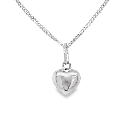 [WH0491] White gold pendant Heart (sphere) 6.5mm wide