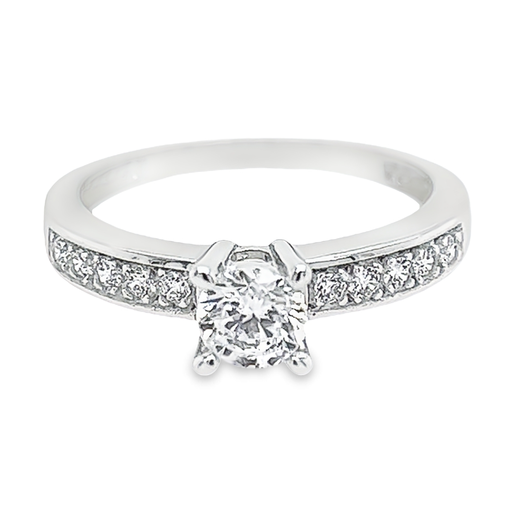 Witgouden ring met Zirkonia