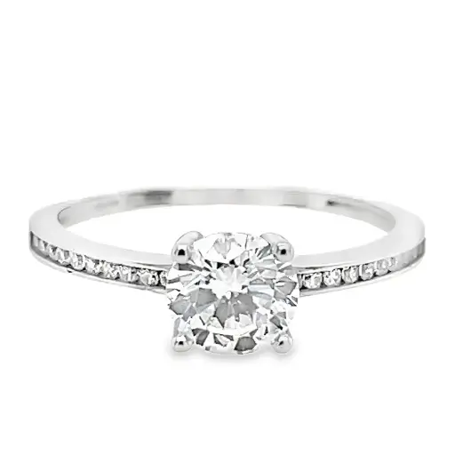 White gold ring with Swarovski zirconia