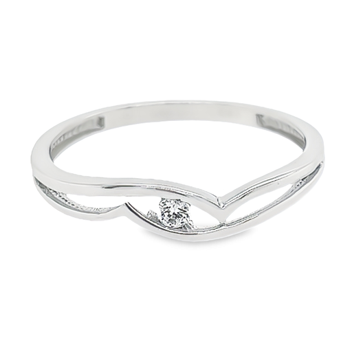 White gold ring Fantasy with Zirconia stone