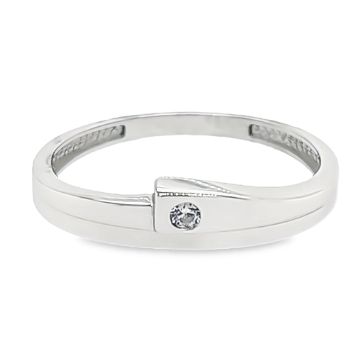 Witgouden ring met Zirkonia steen