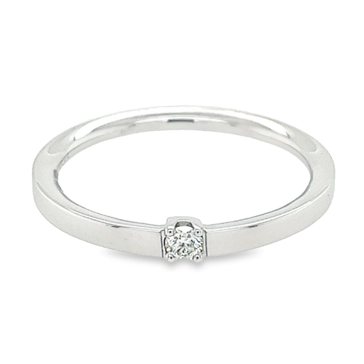 Witgouden ring met Diamant 0,05 karaat