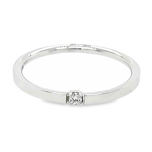 Witgouden ring met Diamant 0,03 karaat