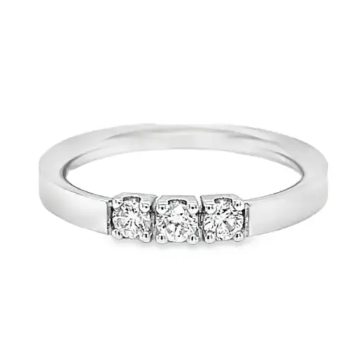 [WRE1355-54] White gold ring with diamond 0.25 Carats