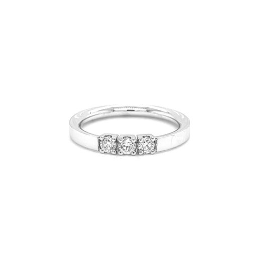 [WRE1355-54] Witgouden ring met Diamant 0,25 Karaat