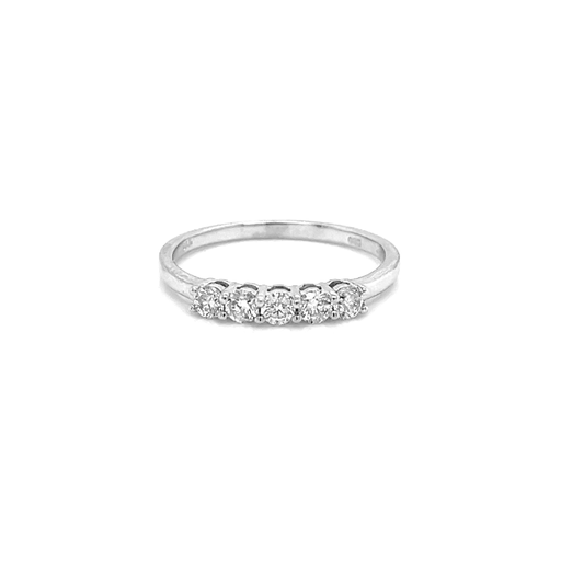 [WRE1370-534] Witgouden alliance ring met briljant 0.25ct SI/H
