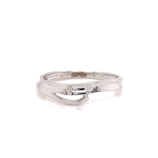 [WRE1381-55] Witgouden ring Fantasie met Diamant 0,03 karaat