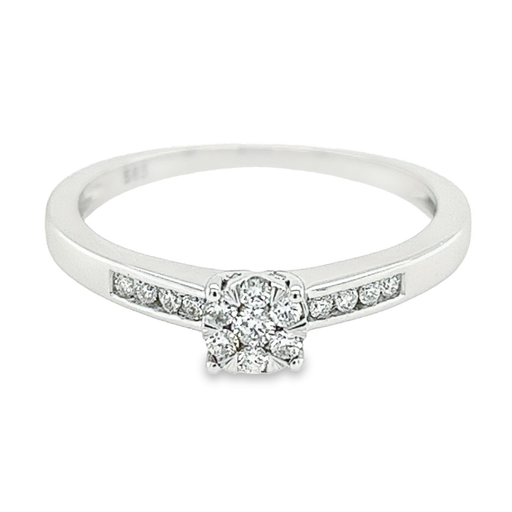 White gold ring with diamond 0.20 carats