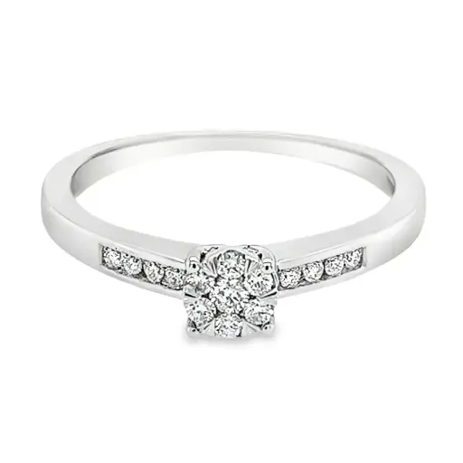 White gold ring with diamond 0.20 carats