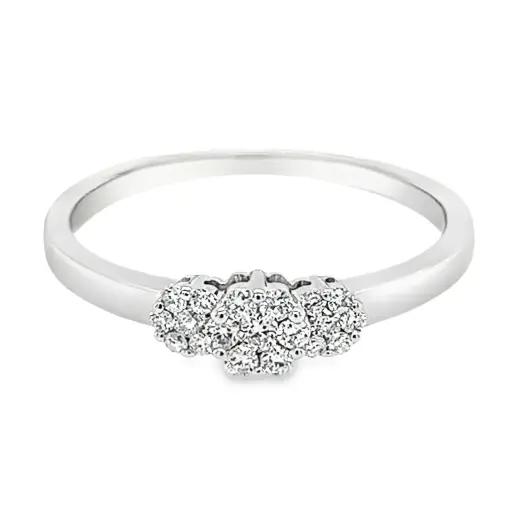 Witgouden ring met Diamant 0,20 Karaat