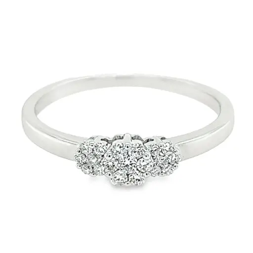 Witgouden ring met Diamant 0,20 Karaat