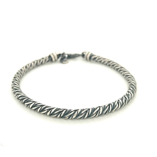 [ZA1640] Silver bracelet dark silver 20 cm