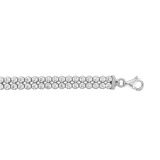[ZA1662] Silver tennis bracelet with Zirconia