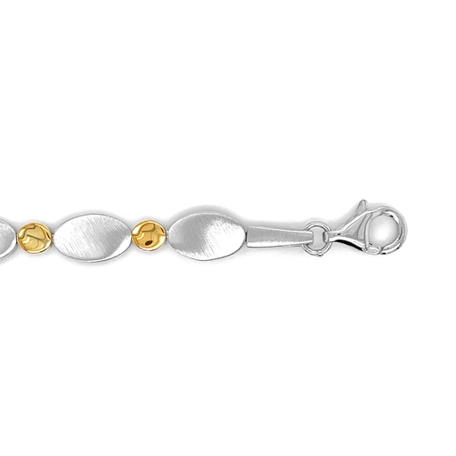 [ZA1750] Silver bracelet Bicolor Matte/ Gloss