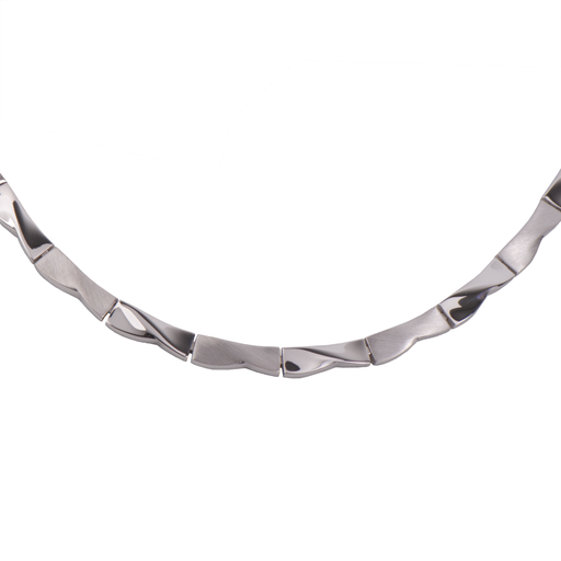 [ZC1739] Zilveren collier Mat/ Glans