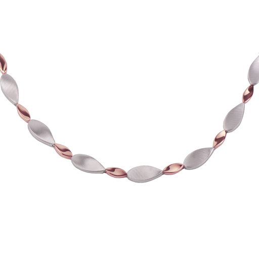 [ZC1749] Silver necklace matte/gloss
