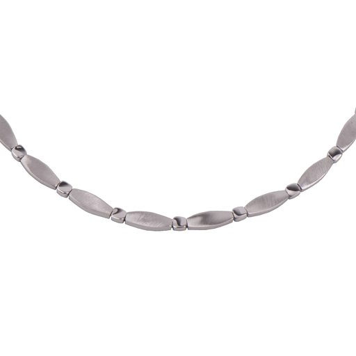[ZC1754] Silver necklace Matte/ Gloss