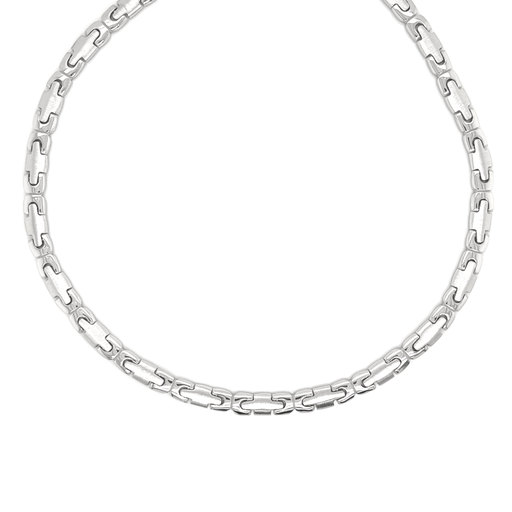 [ZC1766] Zilveren collier Mat/ Glans