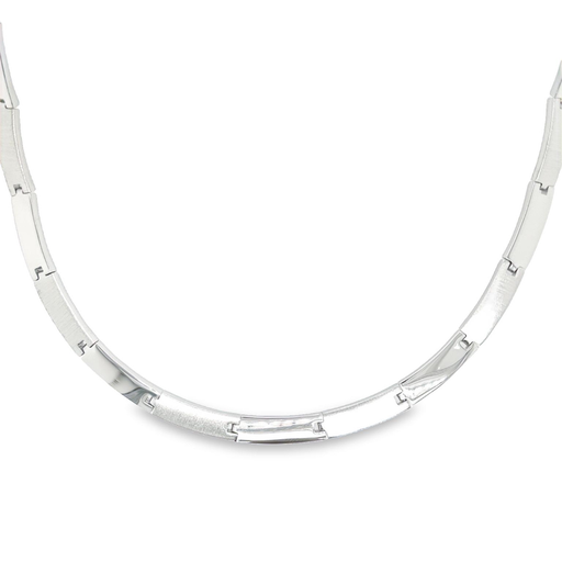 [ZC1769] Zilver collier Mat/ Glans