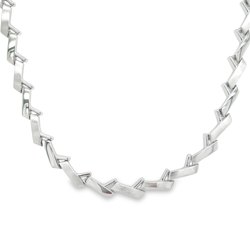 [ZC1770] Zilveren collier Mat/ Glans