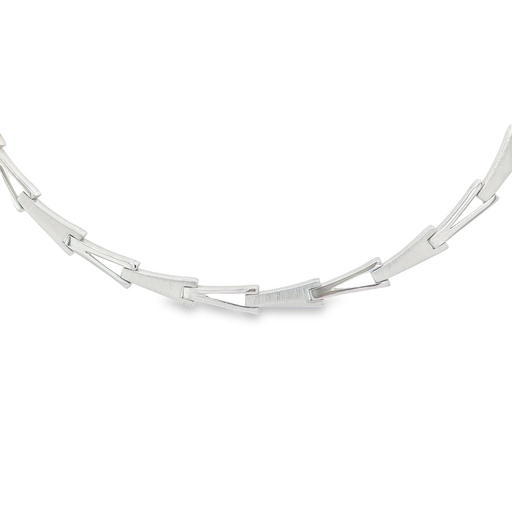 [ZC1771] Silver necklace matte/ gloss