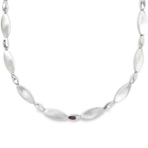 [ZC1772] Zilveren collier Mat/ Glans