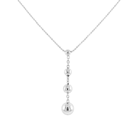 [ZC1806] Silver fantasy necklace with ball pendant