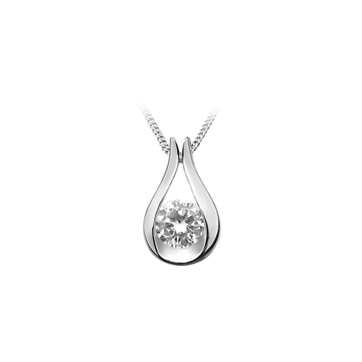 [ZH1609] H004 Silver pendant Fantasy with Zirconia stone