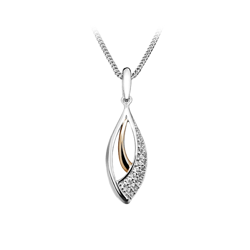 [ZH1616] H011 RosÈ silver pendant with Zirconia stones