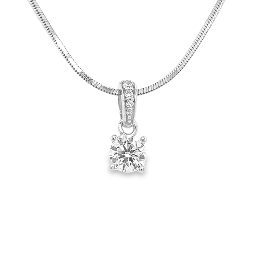 [ZH1627] Silver pendant with Zirconia