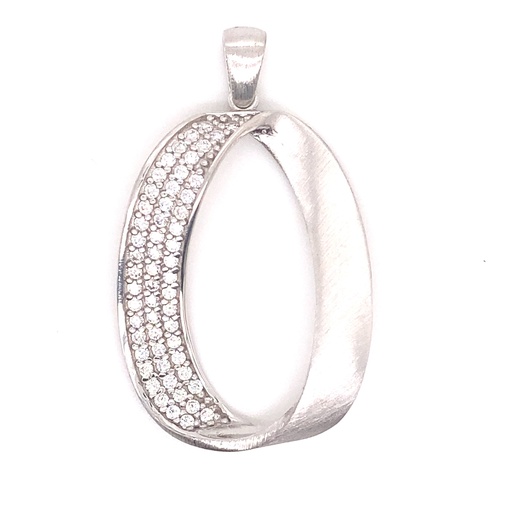 [ZH1895] Zilveren hanger Fantasie met Zirkonia stenen