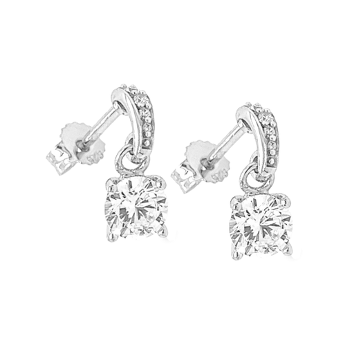 [ZO1627] Silver stud earrings with Zirconia