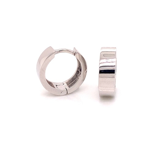 [ZO1954] Silver hinged hoop earrings 4.5mm wide