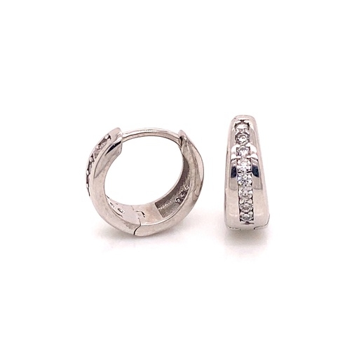 [ZO1955] Zilveren klapoorringen Fantasie met Zirkonia stenen