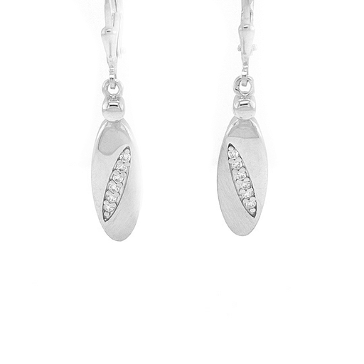 [ZOH1917] Silver earrings Fantasy with Zirconia stones