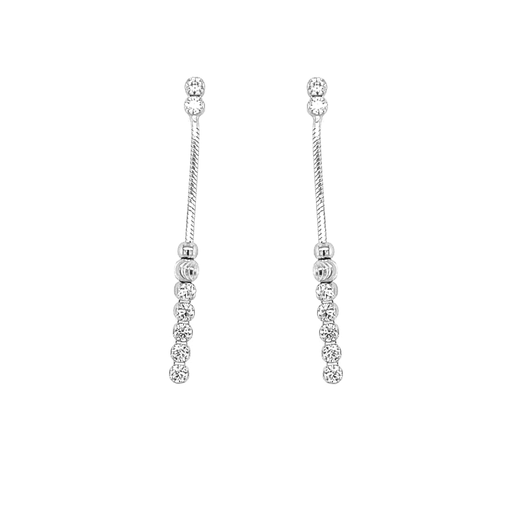 [ZOH2012] Silver earrings Fantasy with Zirconia